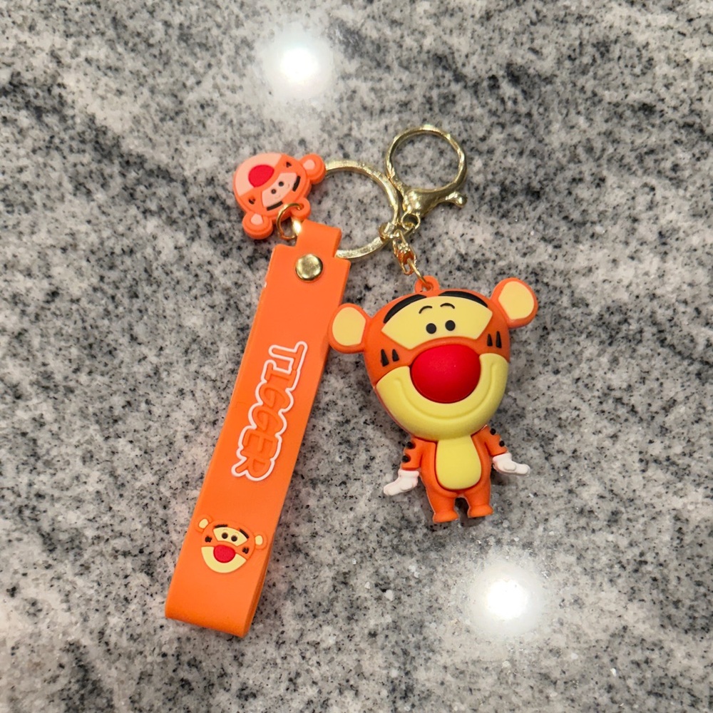 Disney Tigger Keychain - Orange and Red